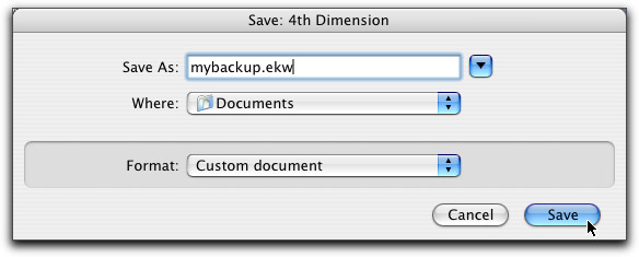 standard mac OSX save dialog