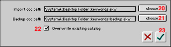 Import dialog window